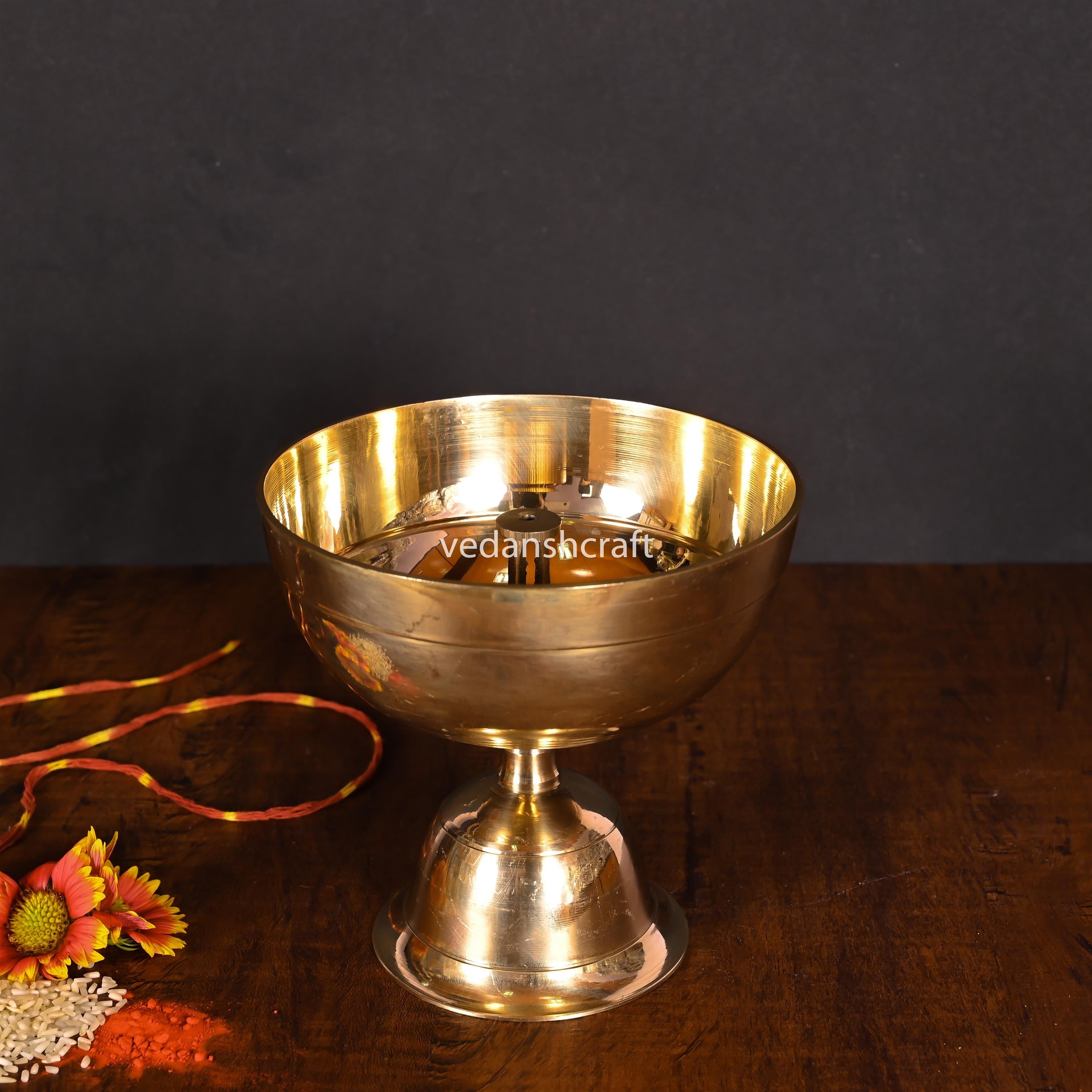 Brass Divine Akhand Jyoti Diya (3.5 Inch)