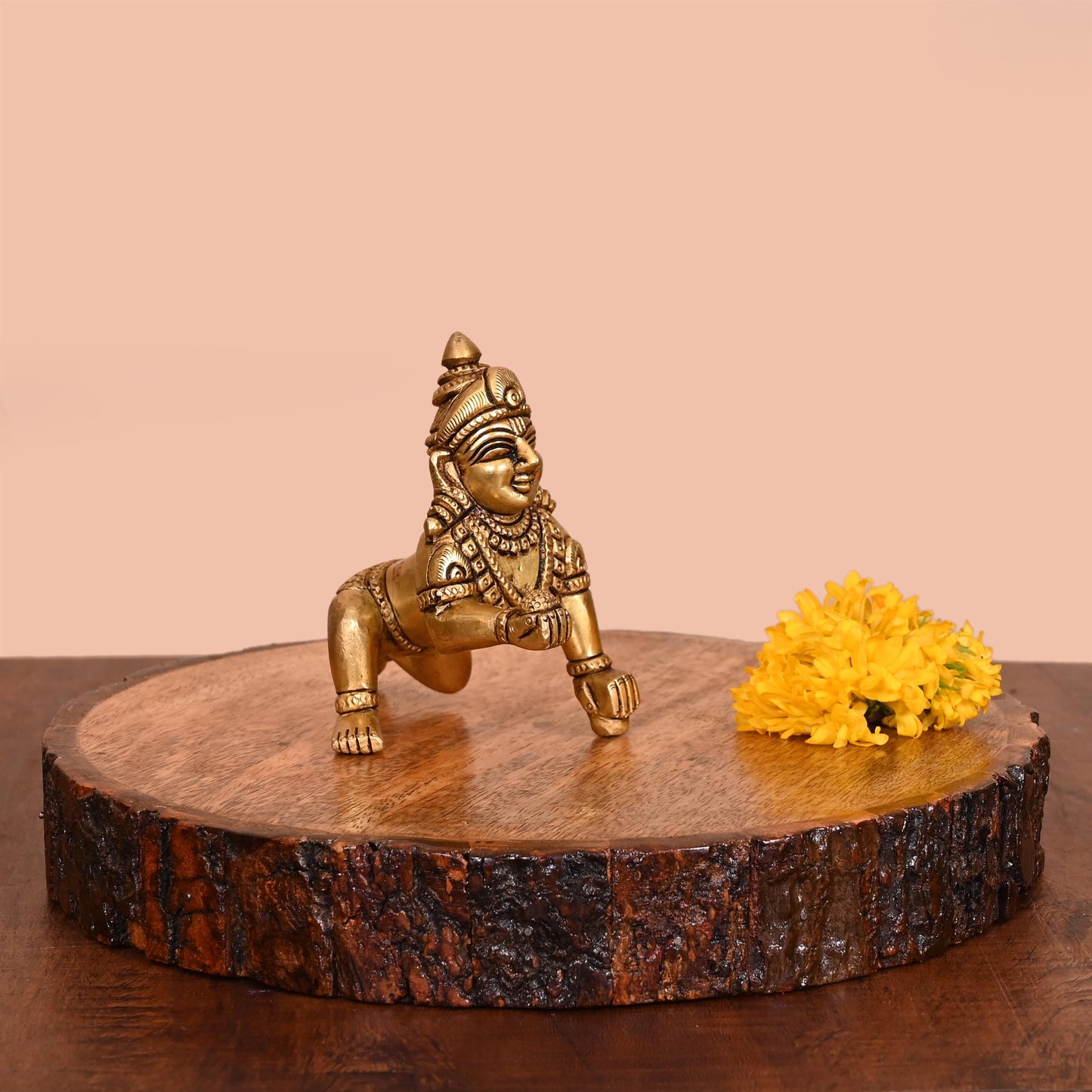 Brass Superfine Laddu Gopal Idol (4 Inch)