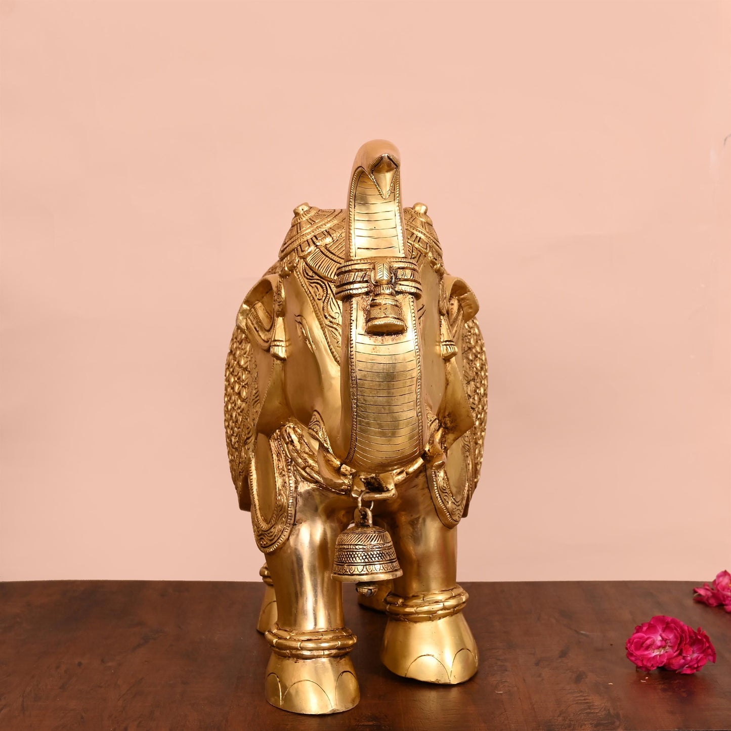 Brass Royal Elephant Statue (16 Inch)