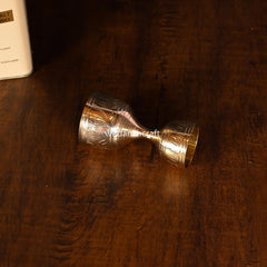 Brass Handcrafted Jigger 30/60ml with Velvet Gift Box (4 Inch)