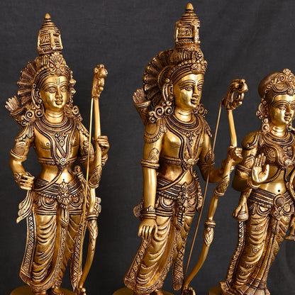 Brass Ram Darbar Statue Set (24.5 Inch)