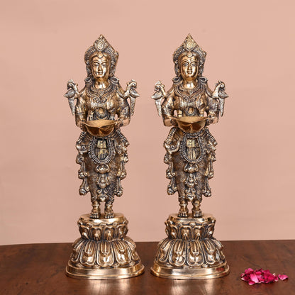 Brass Deep Lakshmi Pair (15 Inch)