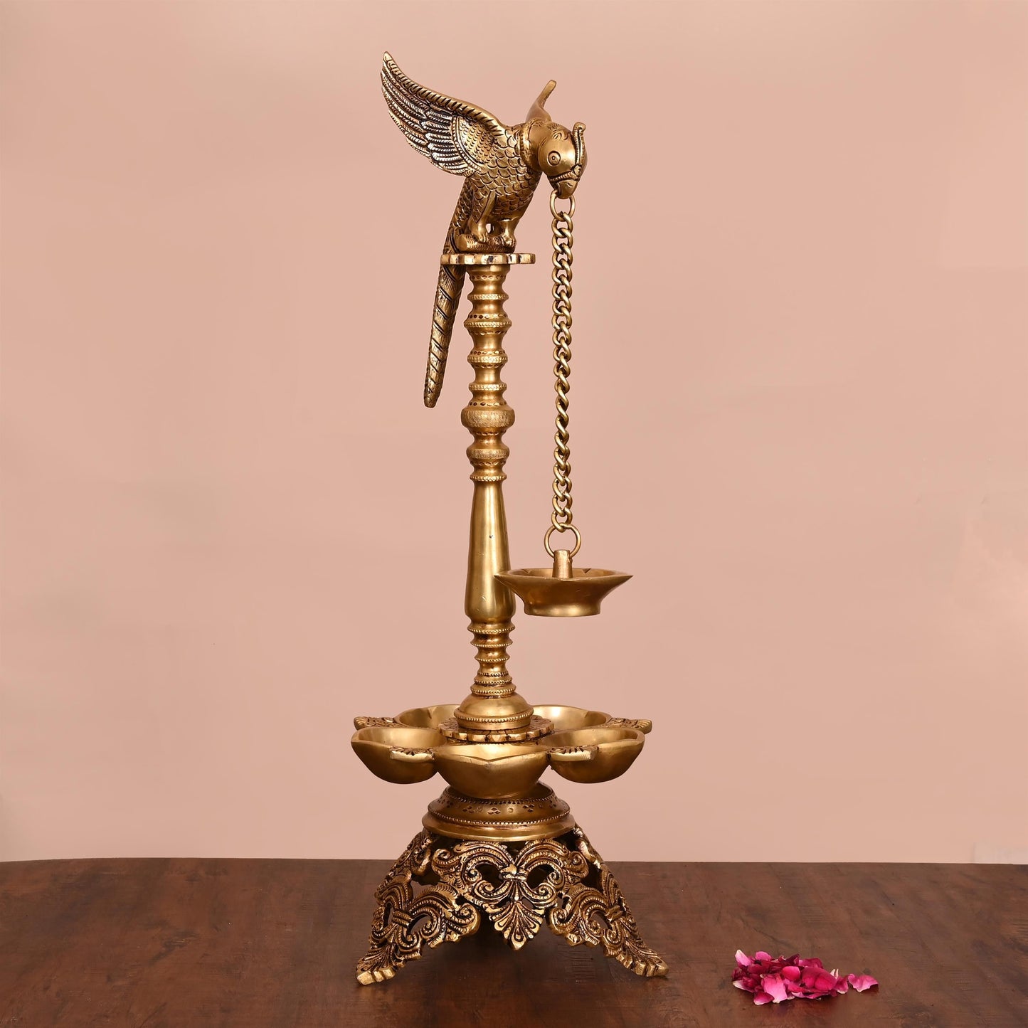 Brass Superfine Parrot Long Lamp (21 Inch)