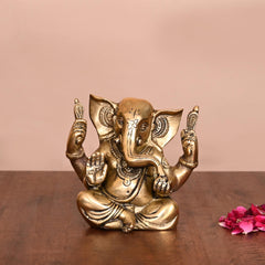 Brass Appu Ganesha Sitting Idol With Big Ears