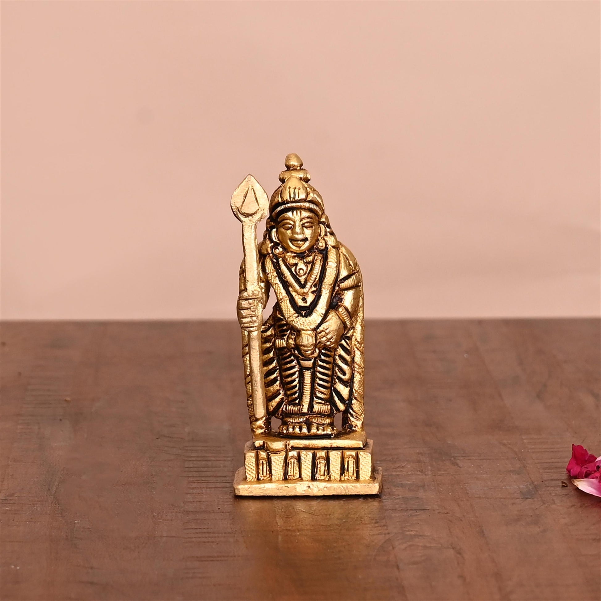 Brass Lord Murugan/Kartikeya Idol (3.2 Inch)