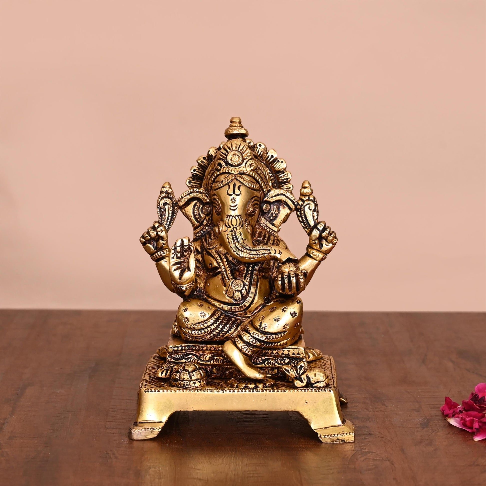 Brass Lord Ganesha Idol (5.5 Inch)