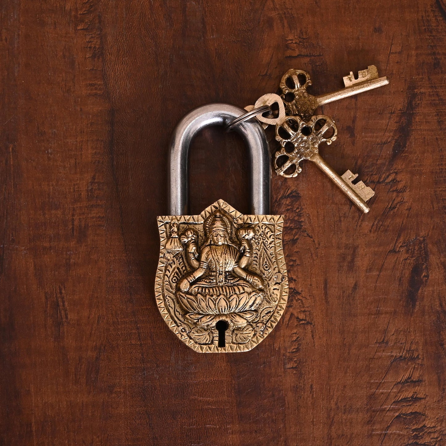 Brass Lakshmi Door Lock (4.5 Inch)