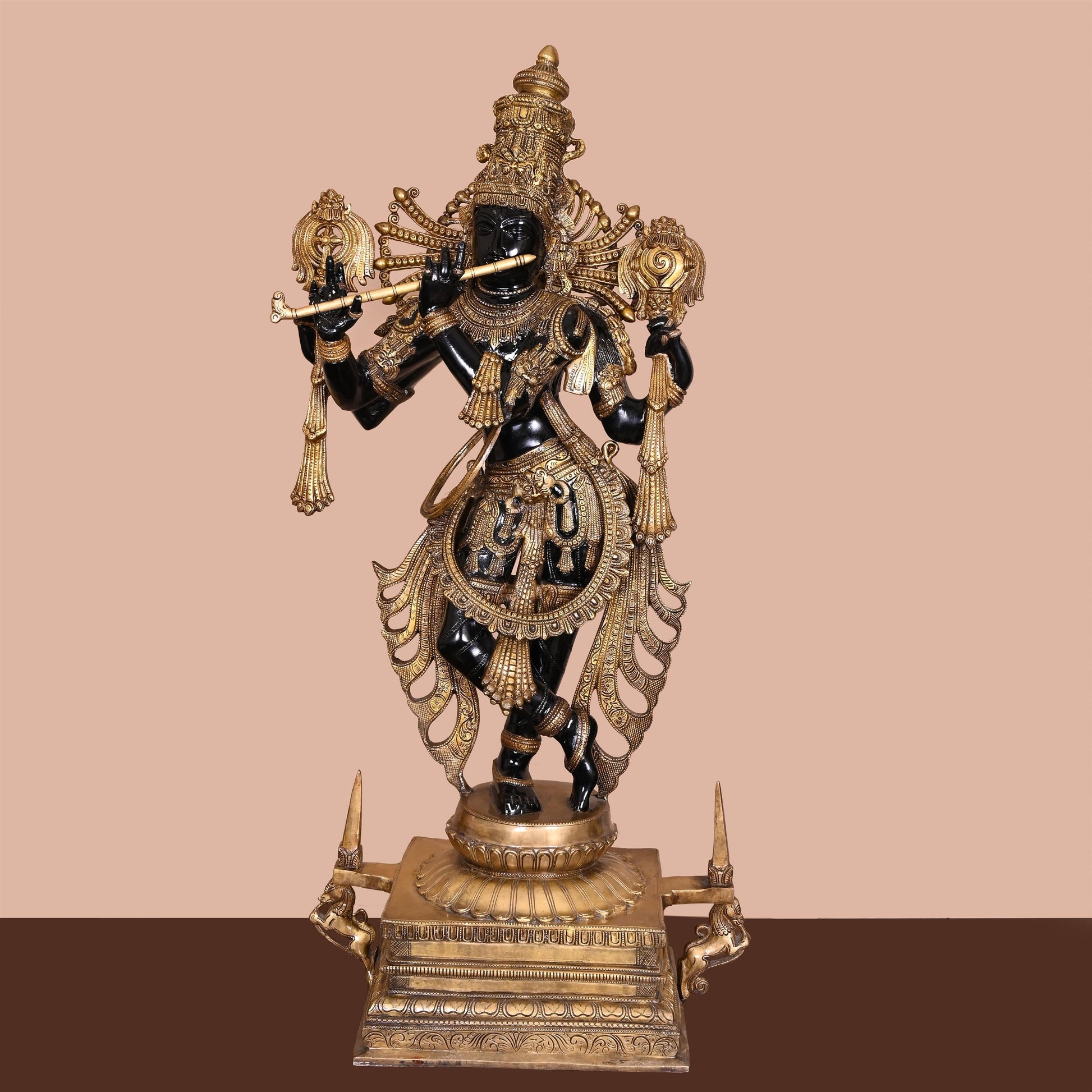 Brass Krishna Statue/Idol (41 Inch)