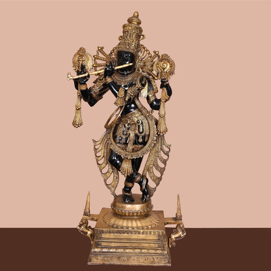 Brass Krishna Statue/Idol (41 Inch)