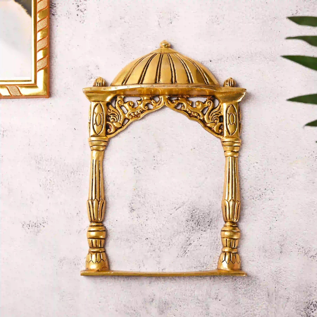 Brass Temple Frame Wall Hanging (10 Inch)