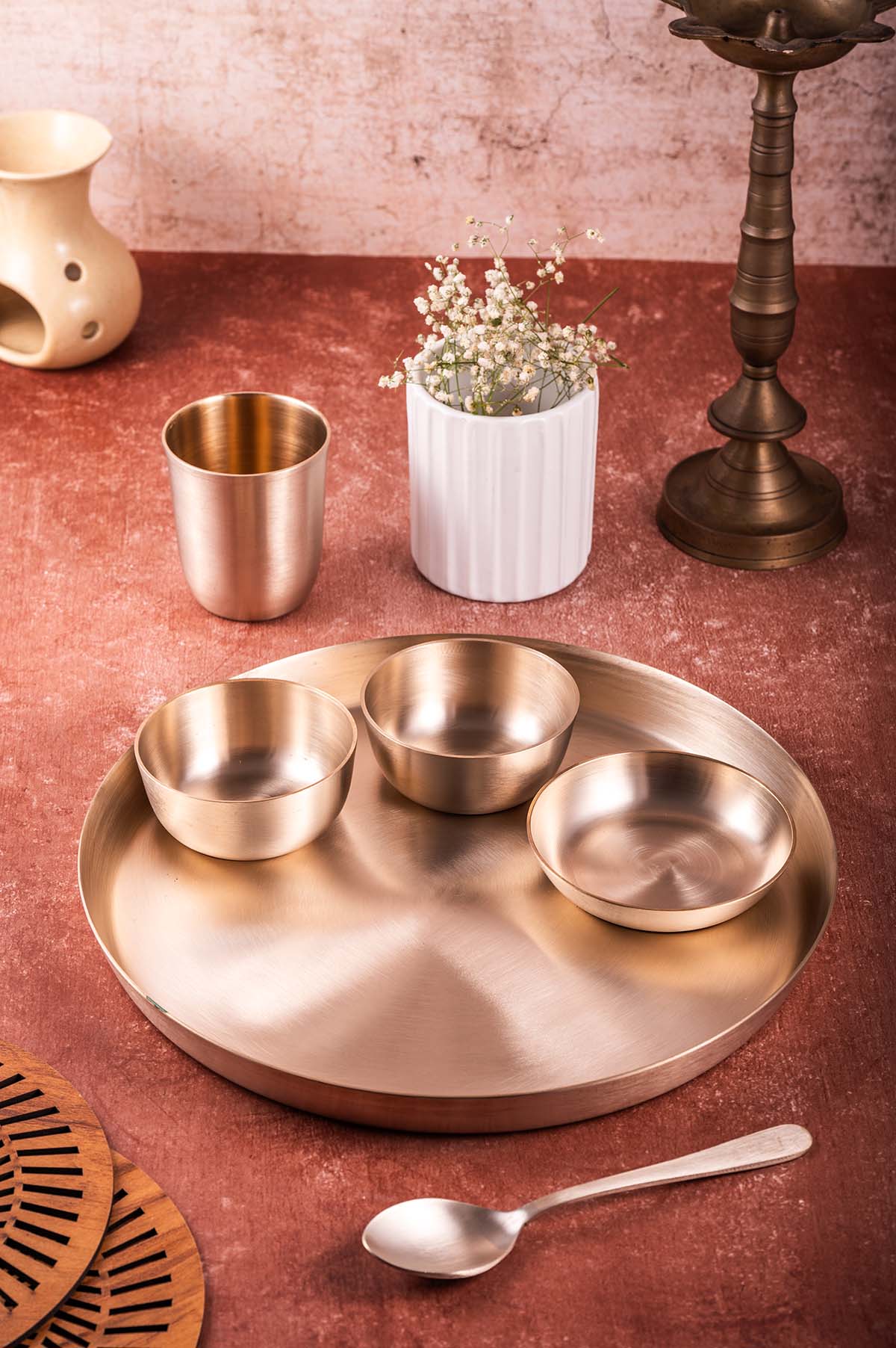 Kansa Thali Set 6 Piece | Matte Finish