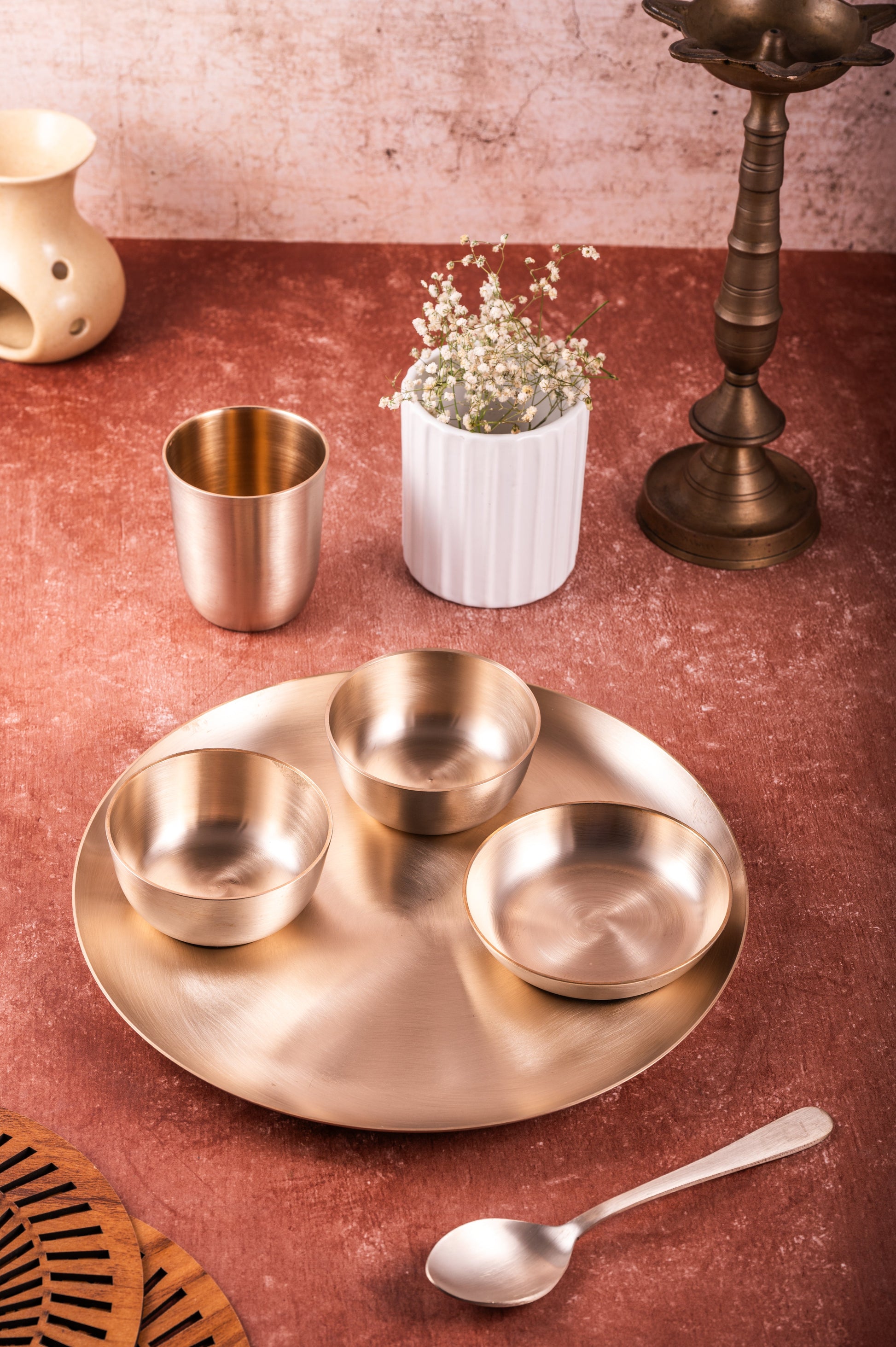 Kansa Dinner Set 6 Piece | Matte Finish