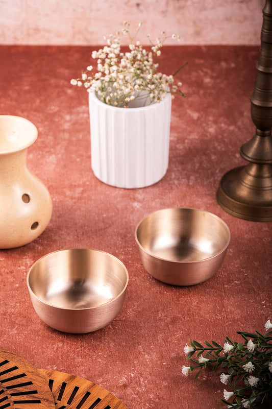 Kansa Katori Medium (SET OF 2)  | Matte Finish