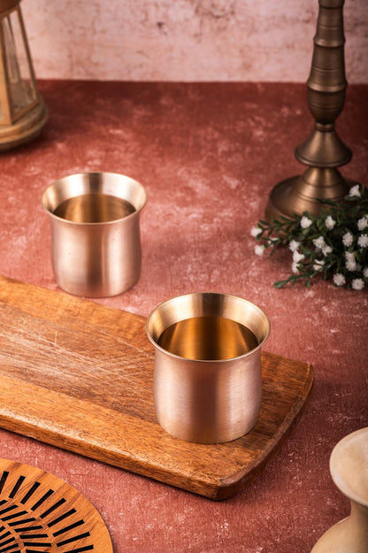 Kansa Tumbler/Glass Bunglow (SET OF 2)