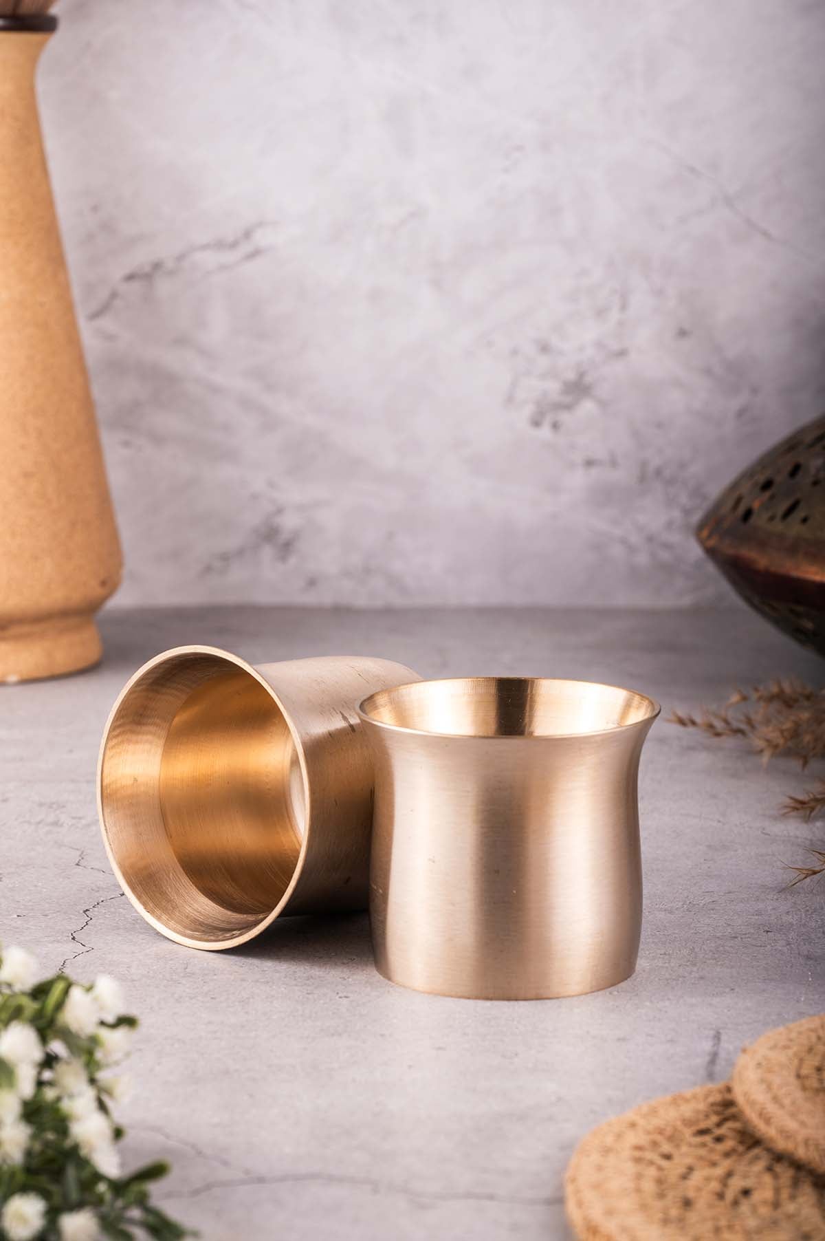 Kansa Tumbler/Glass Bunglow (SET OF 2)