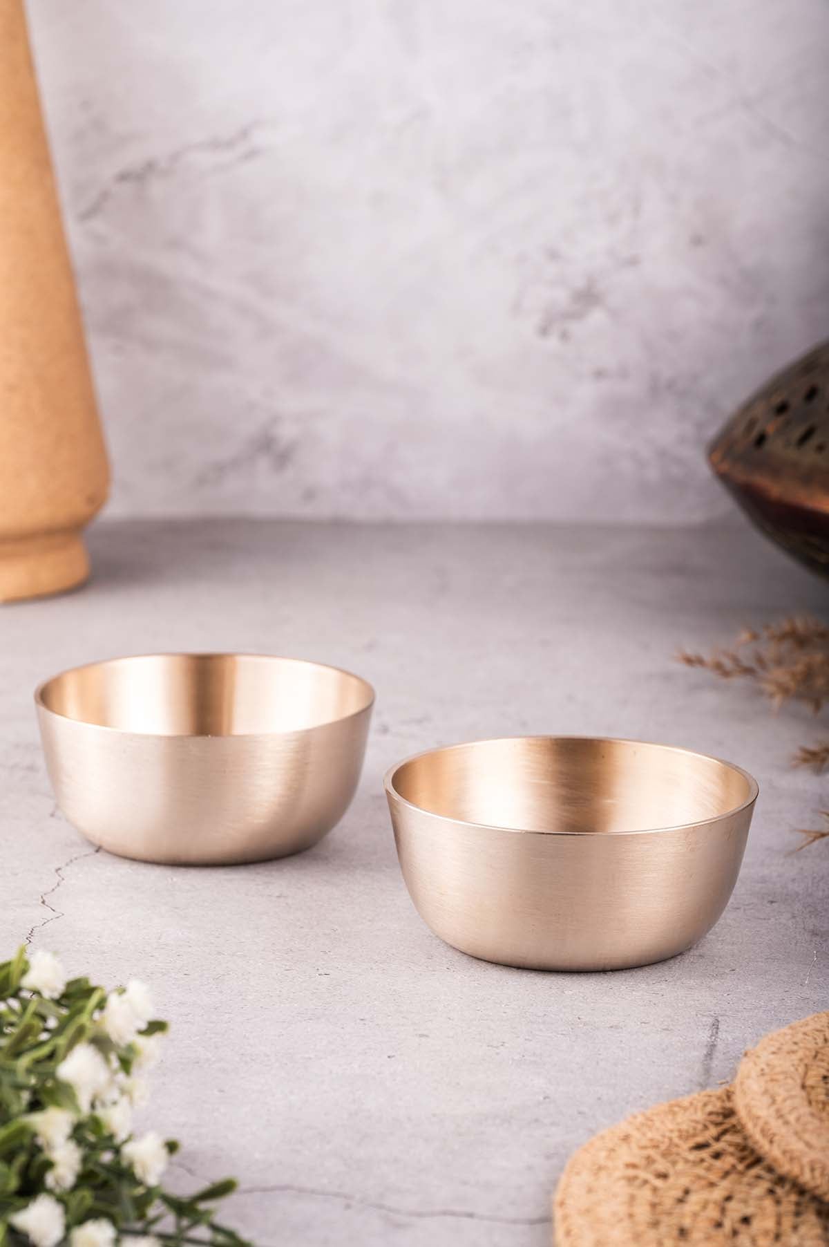 Kansa Katori Medium (SET OF 2)  | Matte Finish