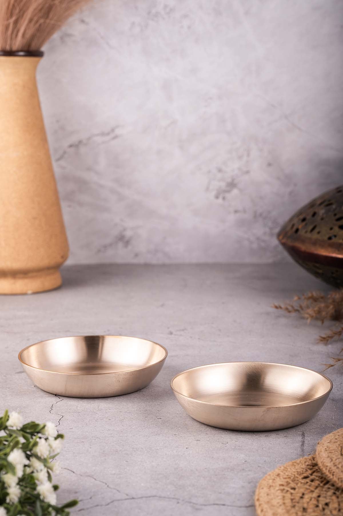 Kansa Sweet Dish (SET OF 2) | Matte Finish