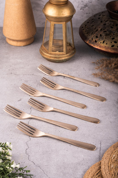 Bronze Fork Set / Cutlery Set – 6 Piece