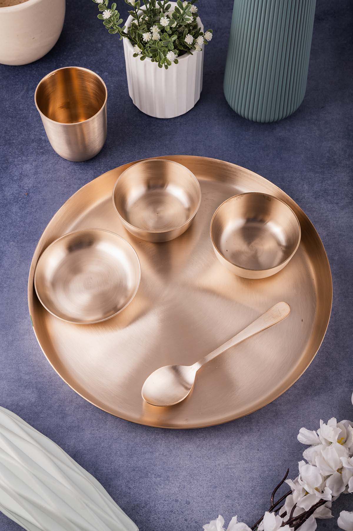 Kansa Thali Set 6 Piece | Matte Finish