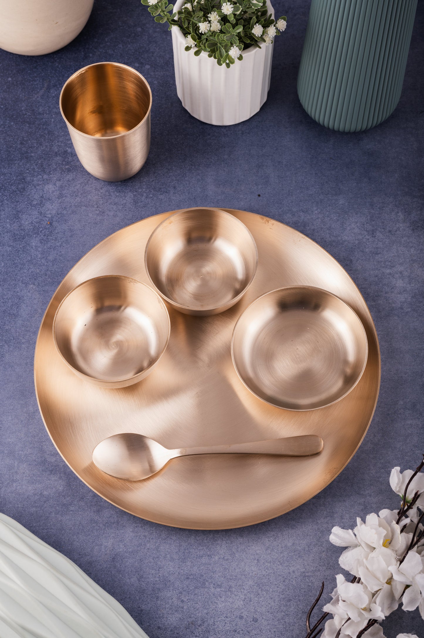 Kansa Dinner Set 6 Piece | Matte Finish