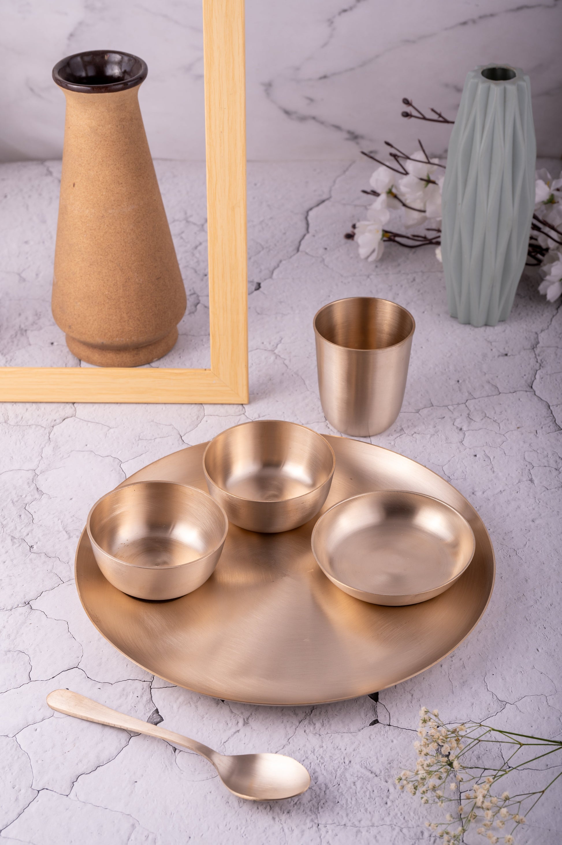 Kansa Dinner Set 6 Piece | Matte Finish