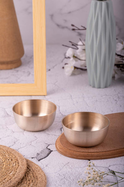 Kansa Katori Medium (SET OF 2)  | Matte Finish