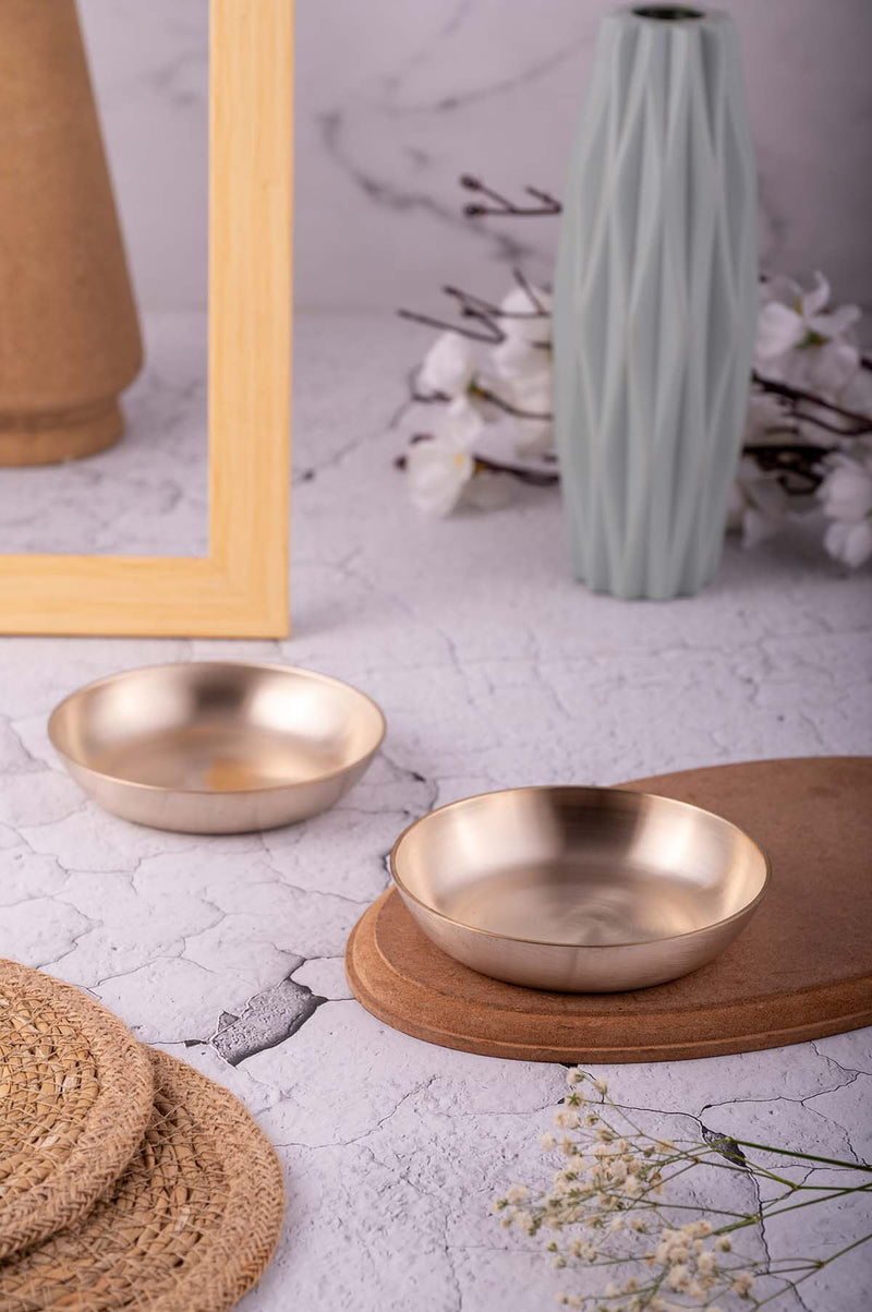 Kansa Sweet Dish (SET OF 2) | Matte Finish