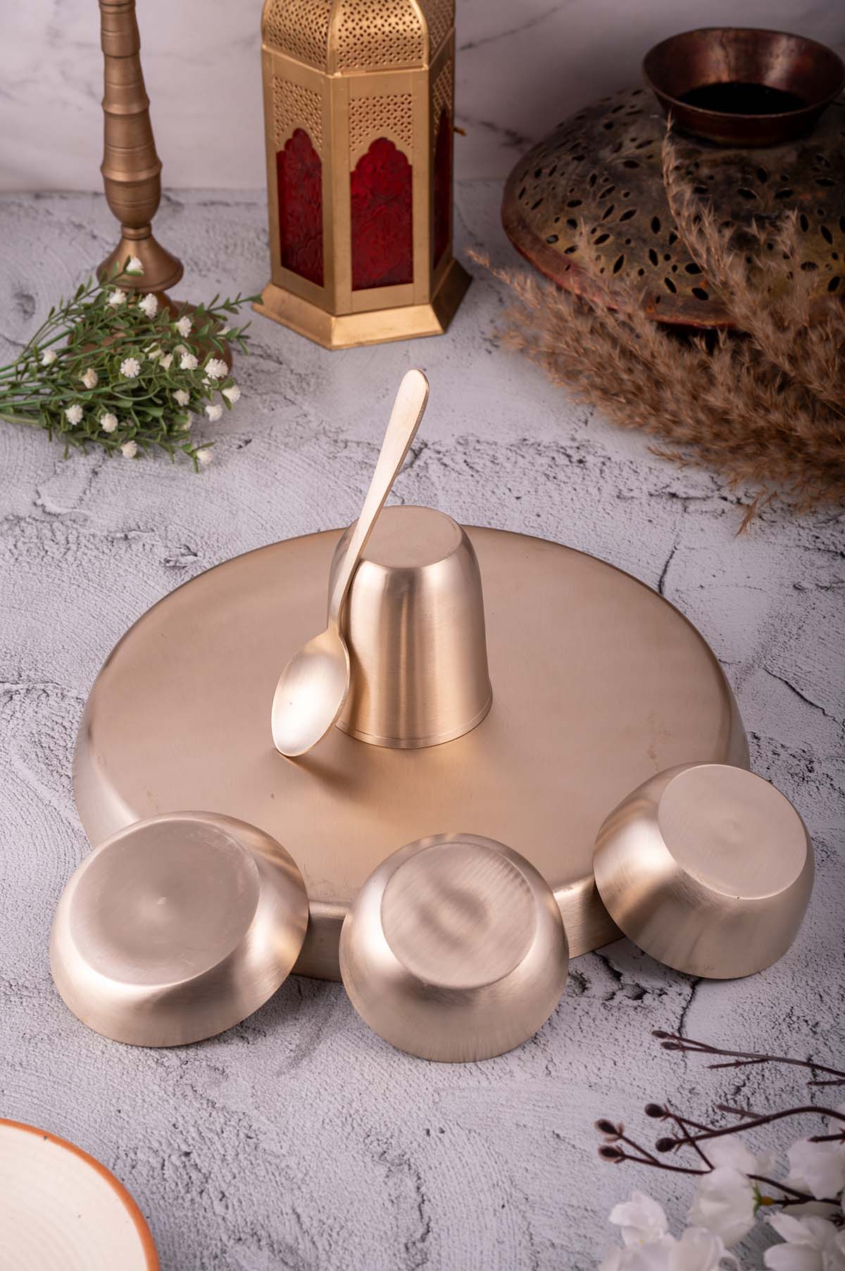 Kansa Thali Set 6 Piece | Matte Finish