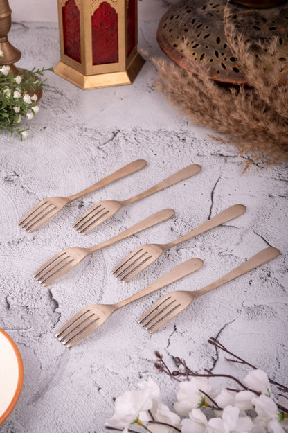 Bronze Fork Set / Cutlery Set – 6 Piece