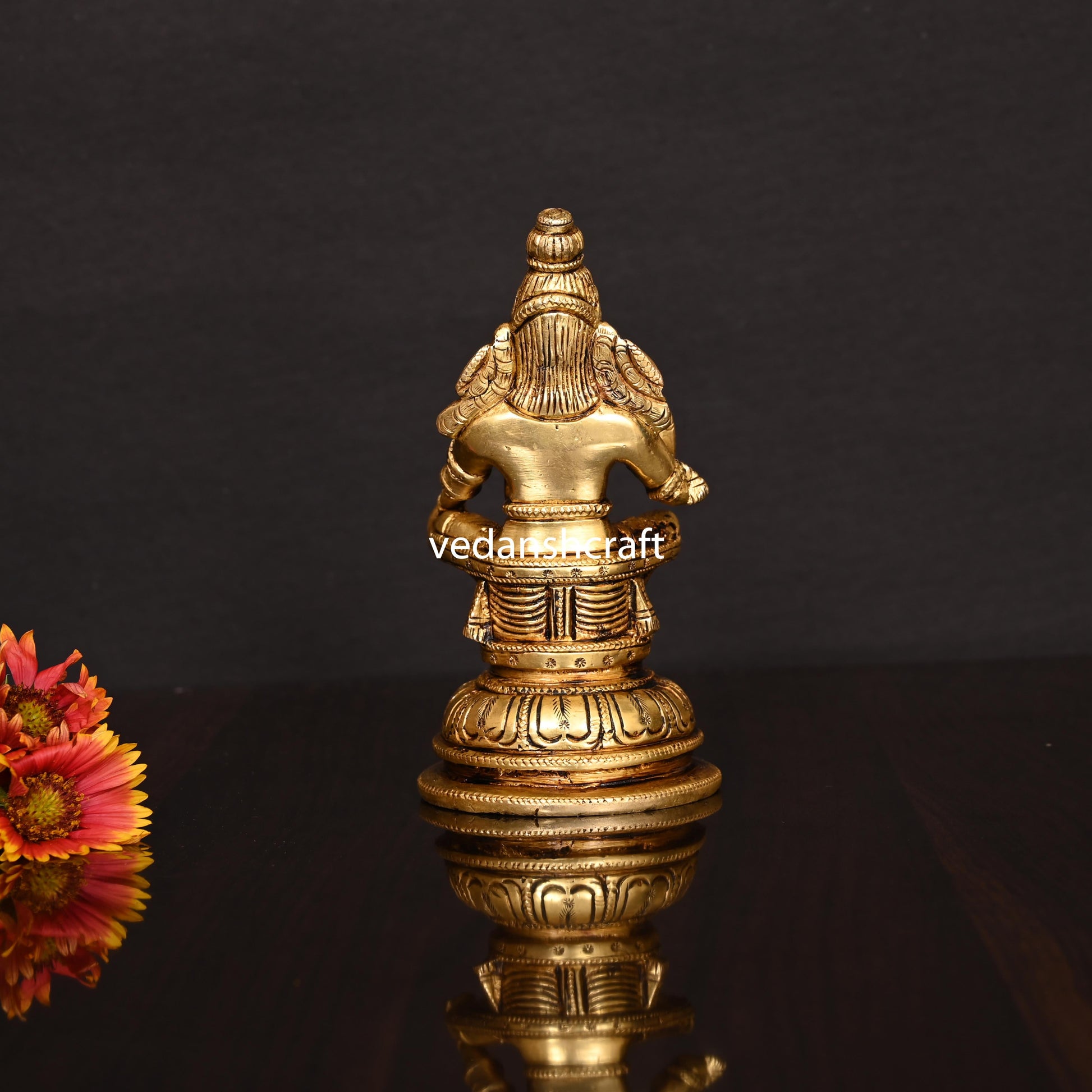 Brass Lord Ayyappa/Ayyappan Idol (5.2 Inch)