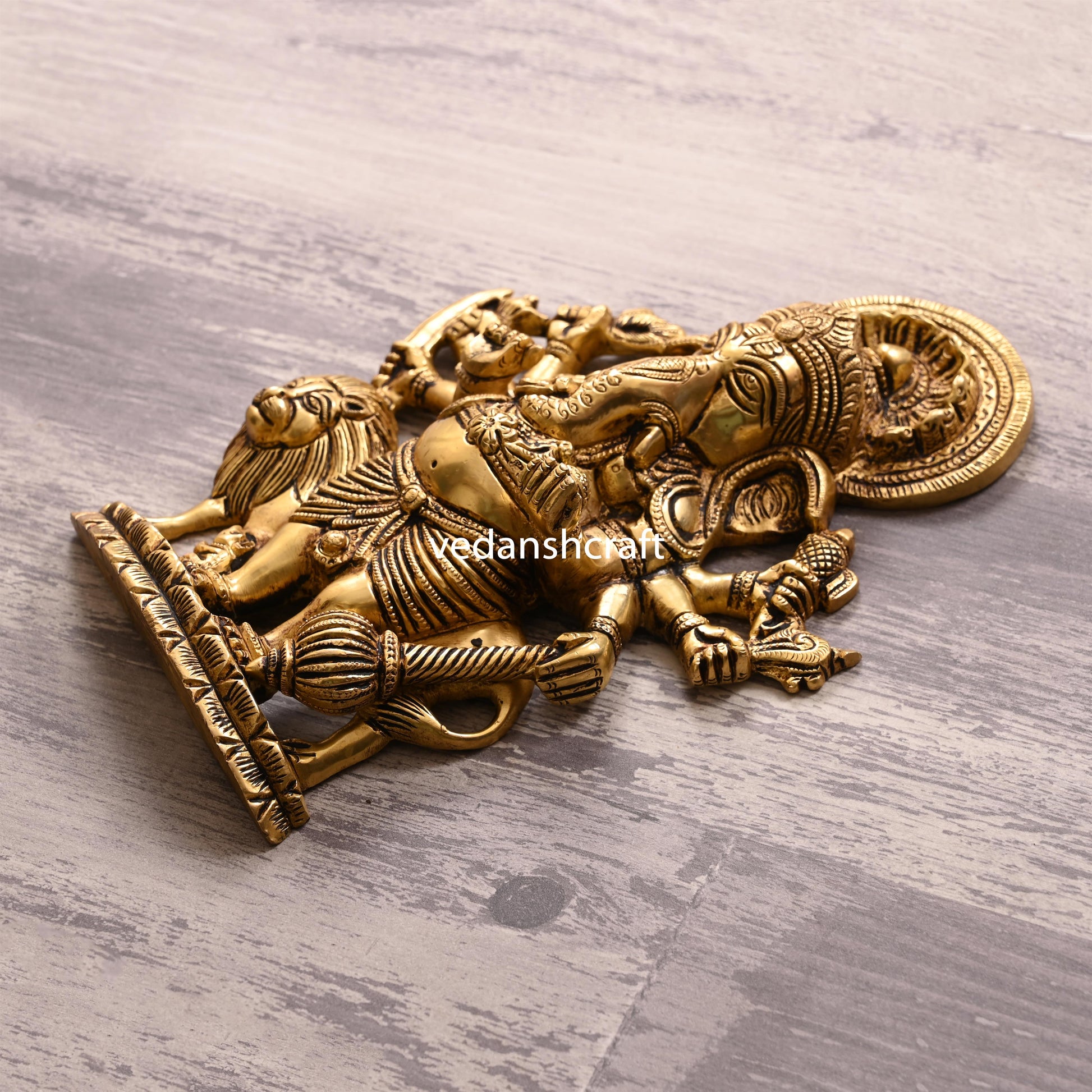 Brass Shubha Drishti Ganesha Wall Hanging (9 Inch)