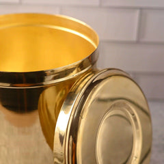 Brass Storage Container With Lid (11 Inch)