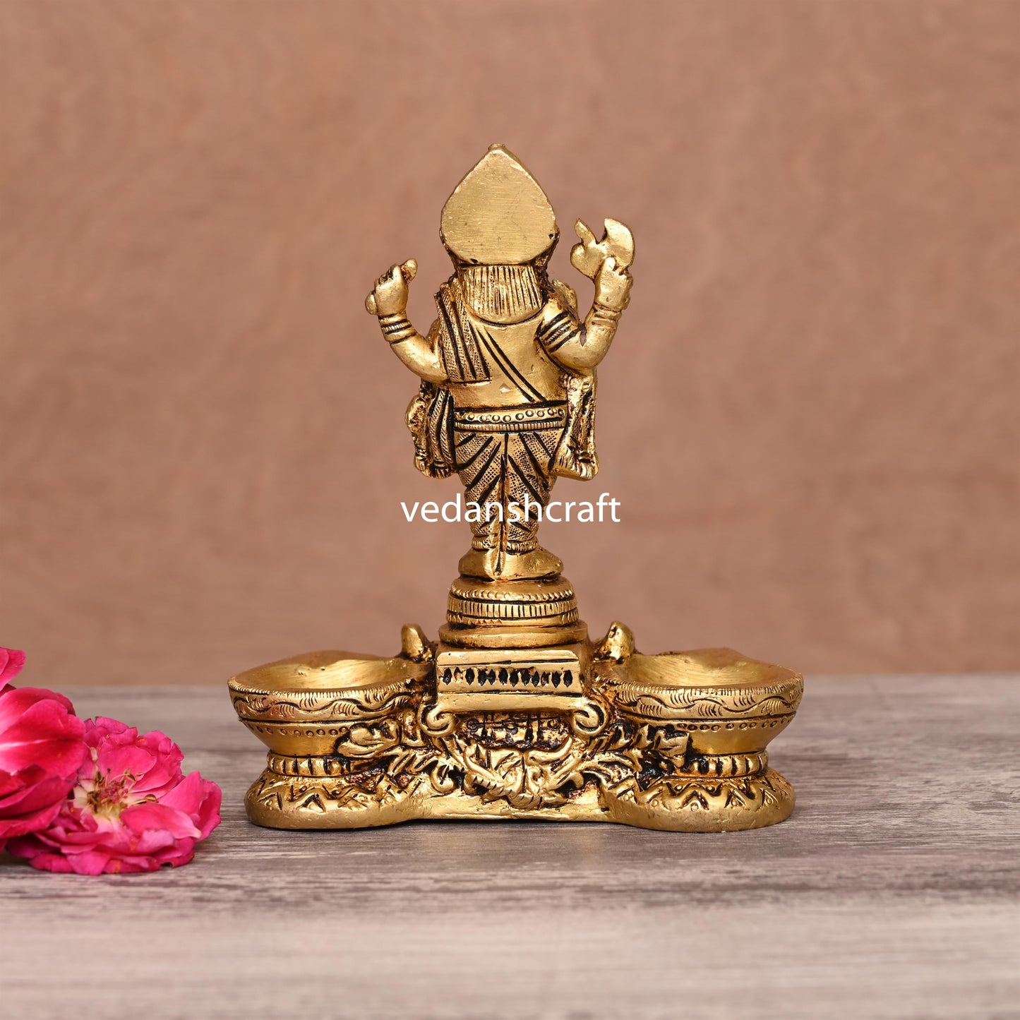 Brass Blessing Ganesha Diya (5.5 Inch)