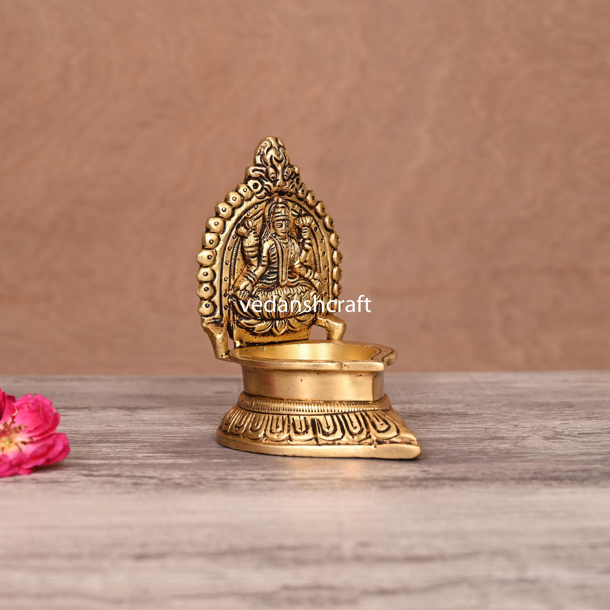 Brass Lakshmi Diya/Lamp (4.5 Inch)