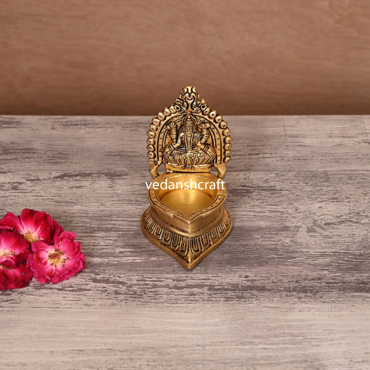 Brass Lakshmi Diya/Lamp (4.5 Inch)