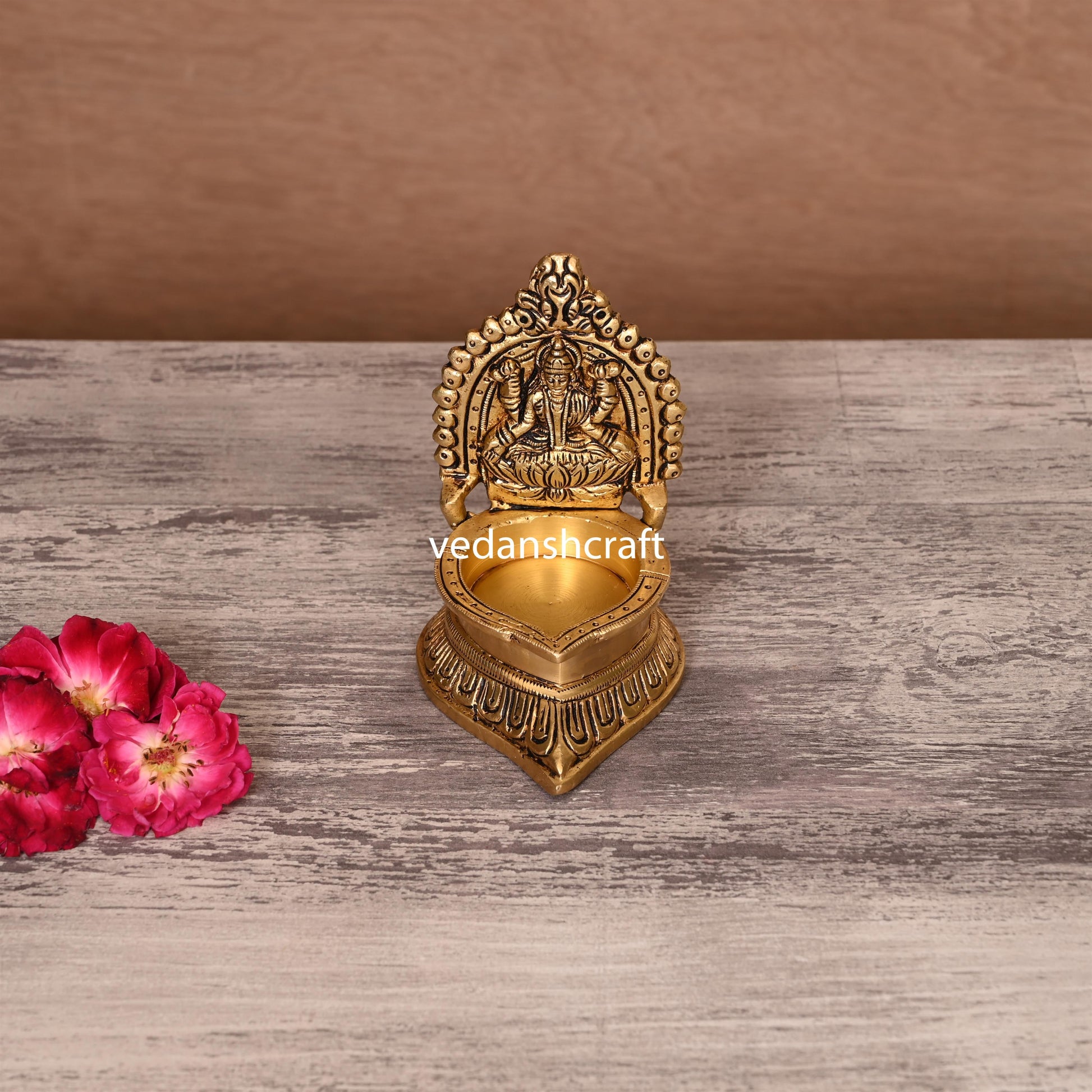 Brass Lakshmi Diya/Lamp (4.5 Inch)