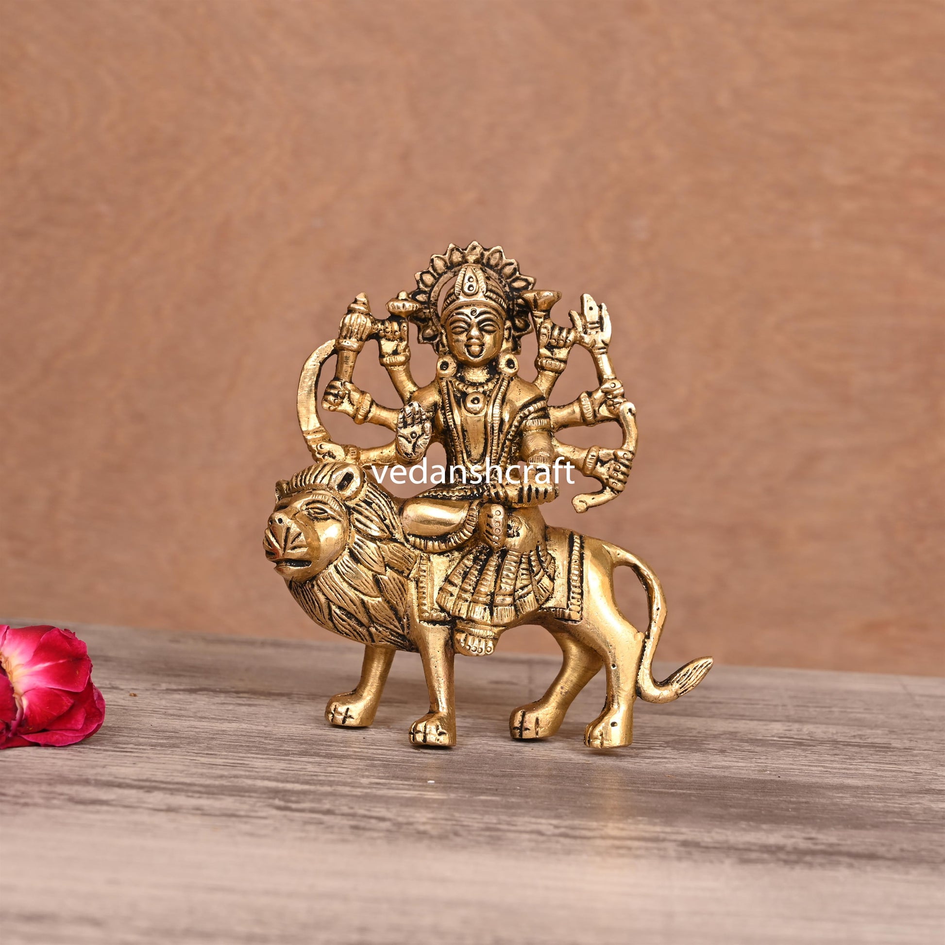 Brass Goddess Durga Idol (5"Inch)