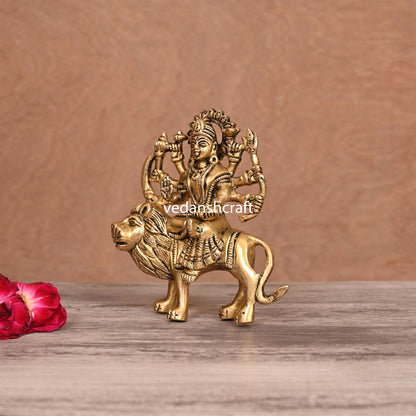 Brass Goddess Durga Idol (5"Inch)