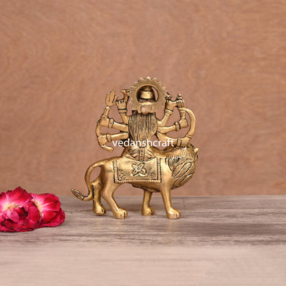 Brass Goddess Durga Idol (5"Inch)