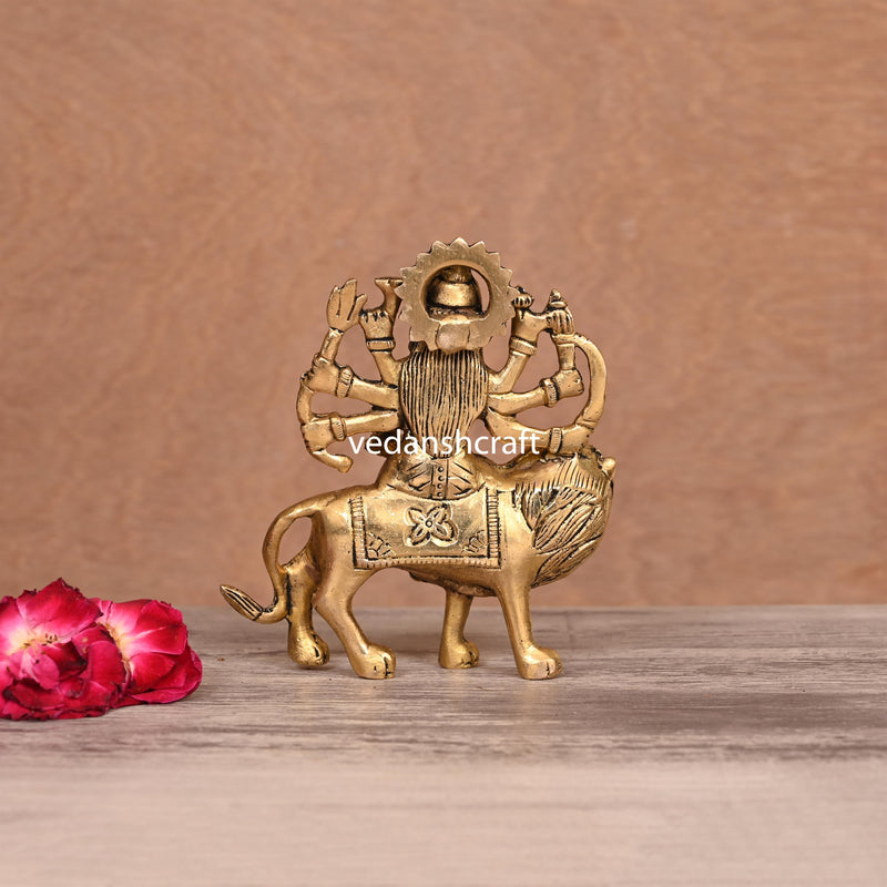 Brass Goddess Durga Idol (5"Inch)