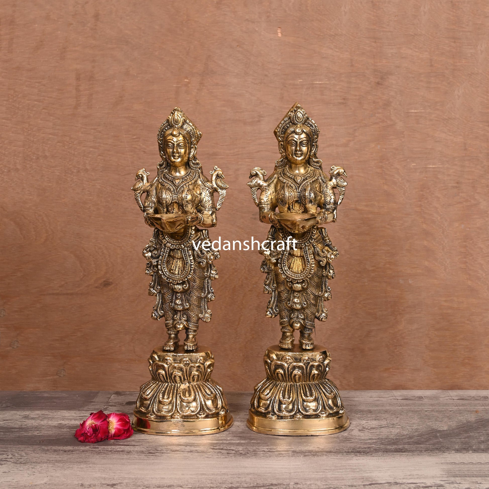 Brass Deep Lakshmi Pair (15 Inch)