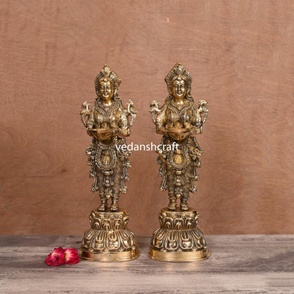 Brass Deep Lakshmi Pair (15 Inch)