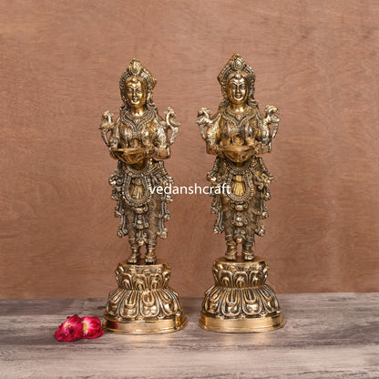 Brass Deep Lakshmi Pair (15 Inch)