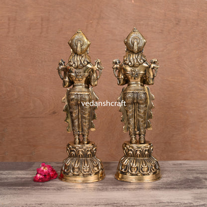 Brass Deep Lakshmi Pair (15 Inch)