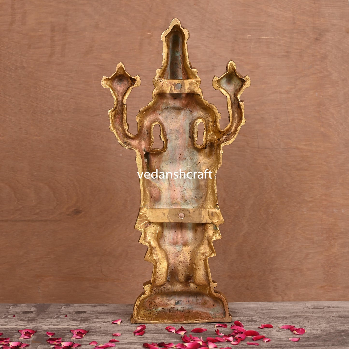 Brass Superfine Tirupati Balaji/Venkateshwar Idol Wall Hanging (17 Inch)