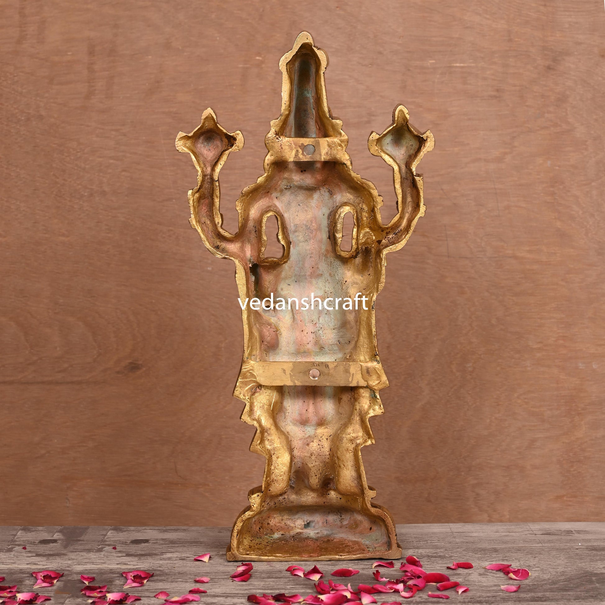 Brass Superfine Tirupati Balaji/Venkateshwar Idol Wall Hanging (17 Inch)