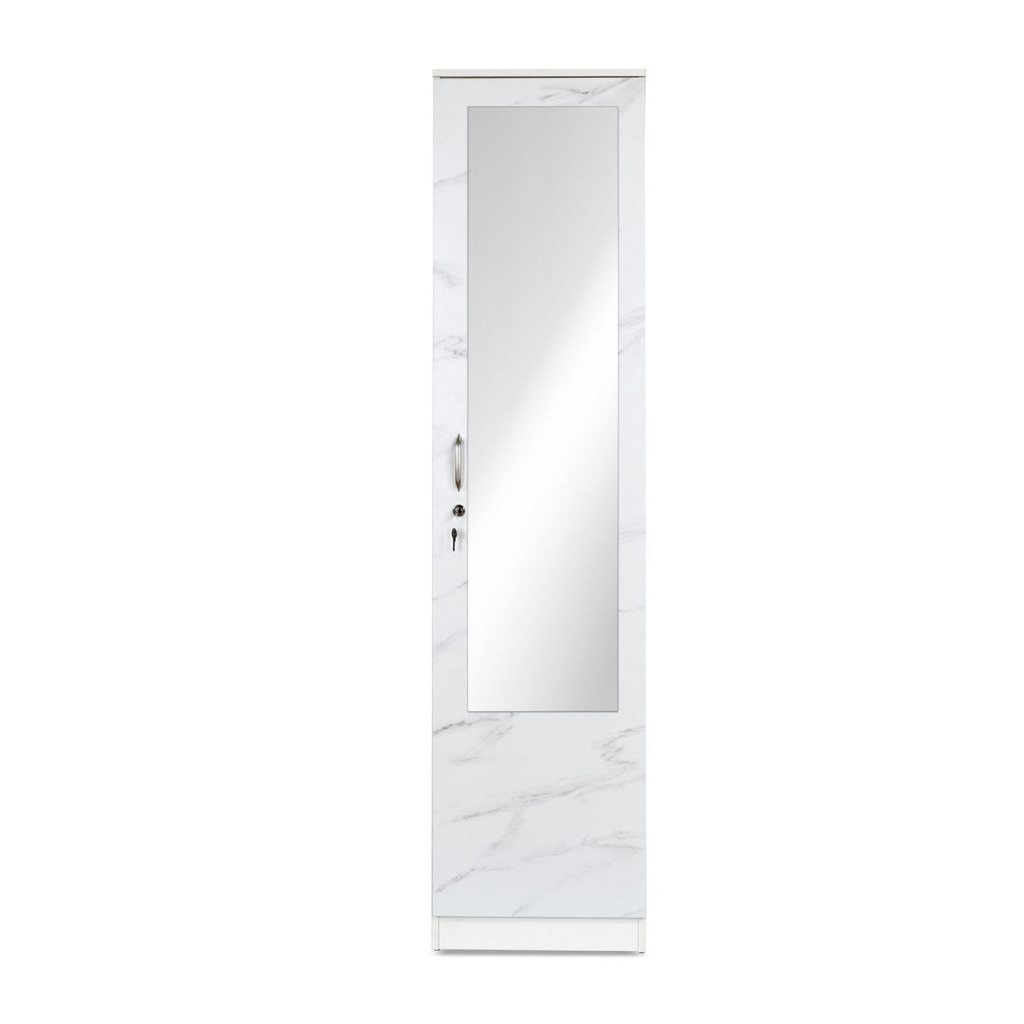 Nilkamal Marbito 1 Door Wardrobe With Mirror (White)