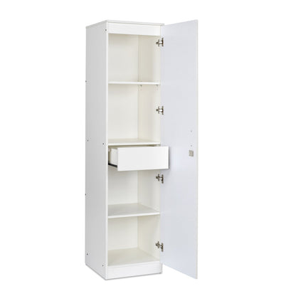 Nilkamal Marbito 1 Door Wardrobe With Mirror (White)