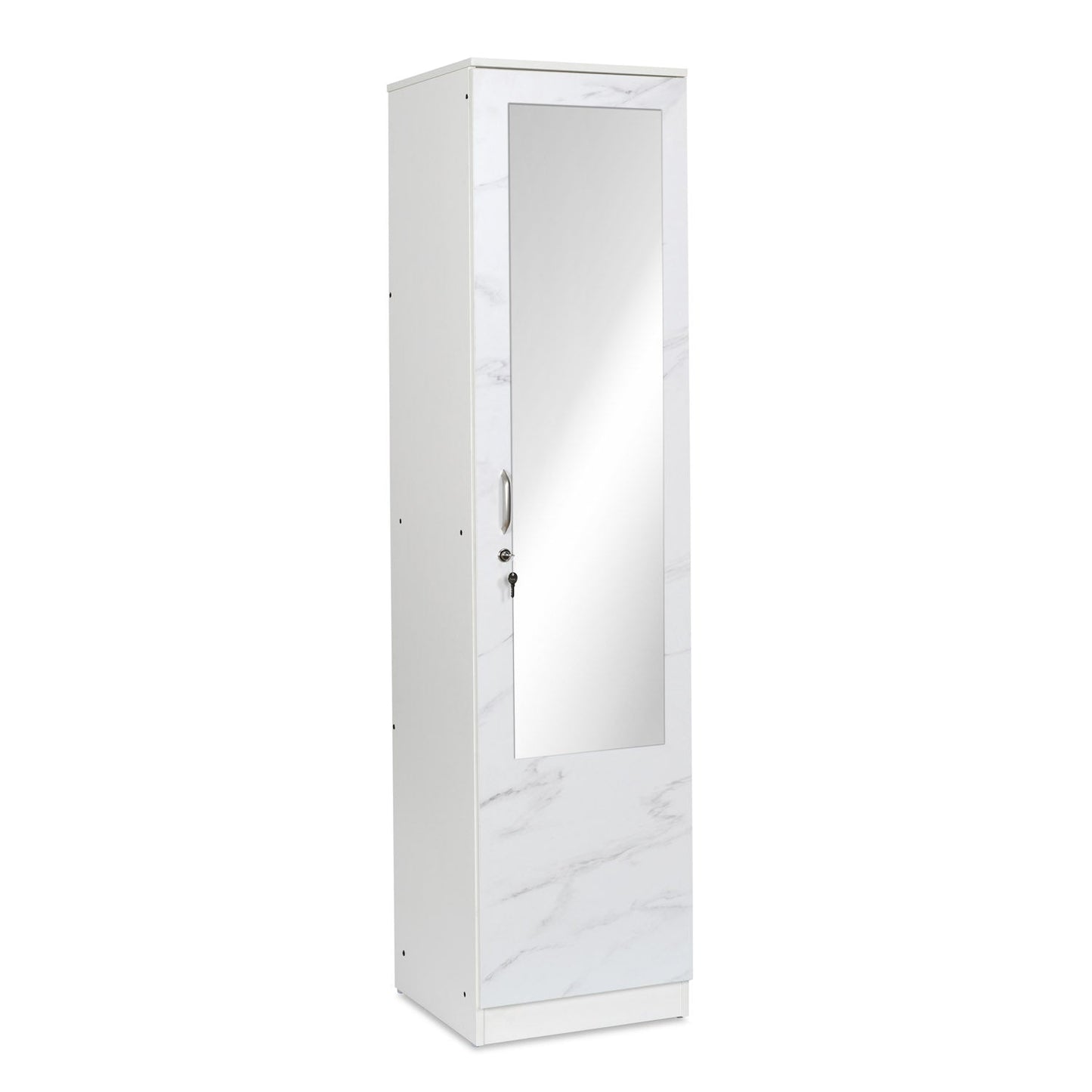 Nilkamal Marbito 1 Door Wardrobe With Mirror (White)
