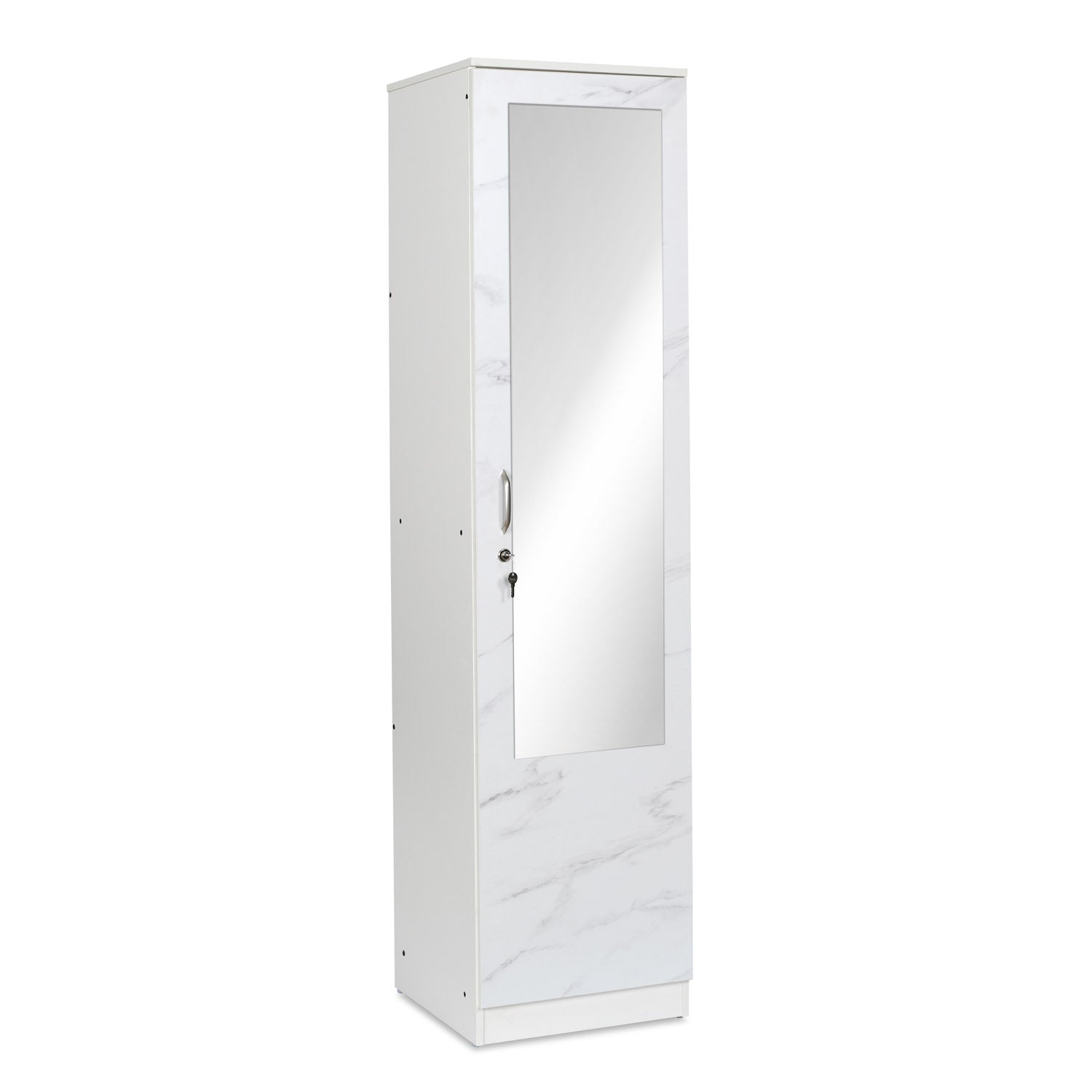 Nilkamal Marbito 1 Door Wardrobe With Mirror (White)